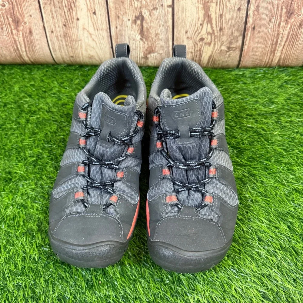 Keen CNX Hiking Shoes Womens 9.5 Gray Red Lightweight Trail Walking